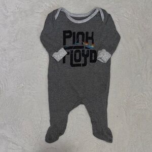 Pink Floyd Gray Kids One Piece footie/ sleeper 0-3 months